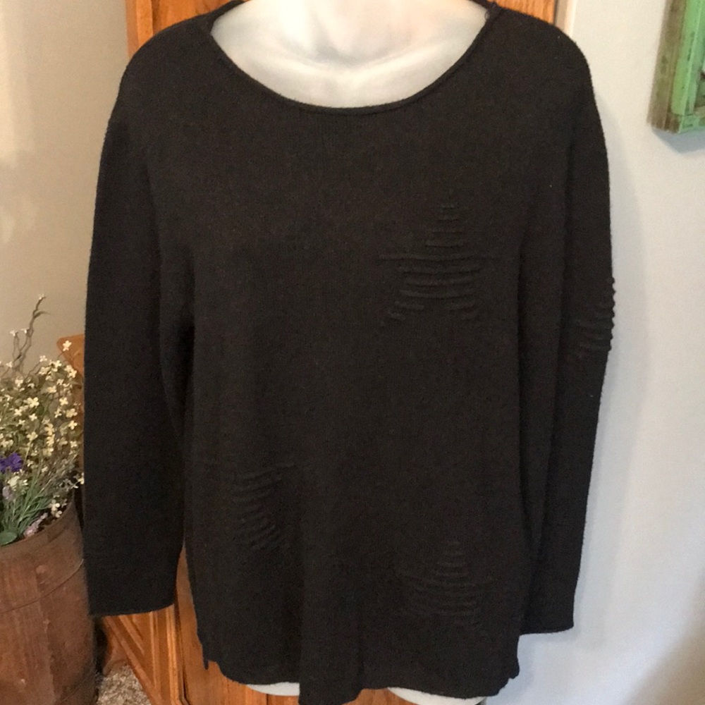 Theory Black Soft Cashmere Sweater Size Medium